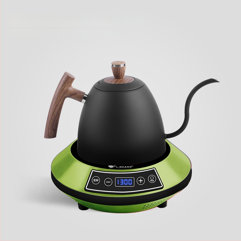 Κανάκι καφέ με μακρύ στόμιο για χειροκίνητο παρασκευή καφέ, από ανοξείδωτο ατσάλι, ηλεκτρική θέρμανση, μάρκα l-ebans, δυνατότητα εκτύπωσης λογότυπου, λανσαρίστηκε το 2024