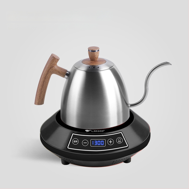 Κανάκι καφέ με μακρύ στόμιο για χειροκίνητο παρασκευή καφέ, από ανοξείδωτο ατσάλι, ηλεκτρική θέρμανση, μάρκα l-ebans, δυνατότητα εκτύπωσης λογότυπου, λανσαρίστηκε το 2024