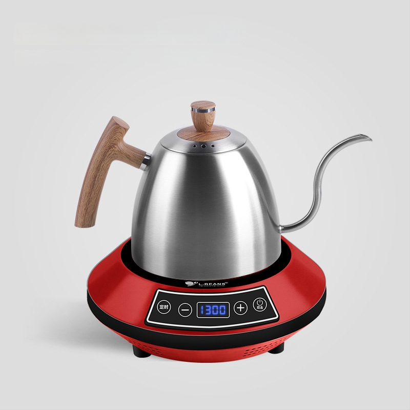 Κανάκι καφέ με μακρύ στόμιο για χειροκίνητο παρασκευή καφέ, από ανοξείδωτο ατσάλι, ηλεκτρική θέρμανση, μάρκα l-ebans, δυνατότητα εκτύπωσης λογότυπου, λανσαρίστηκε το 2024