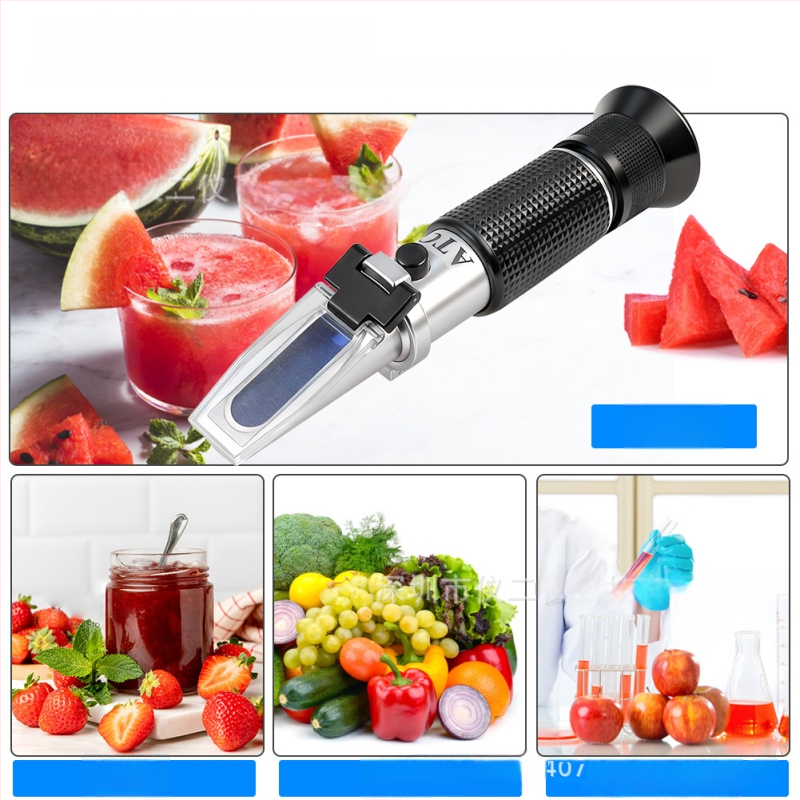 Φορητός refractometer ζάχαρης, εύρος 0–32%, μετρητής φρουκτόζης σε υγρά κοπής