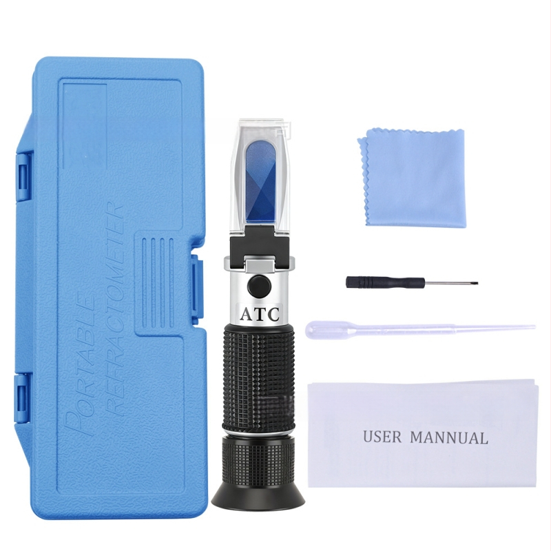 Φορητός refractometer ζάχαρης, εύρος 0–32%, μετρητής φρουκτόζης σε υγρά κοπής