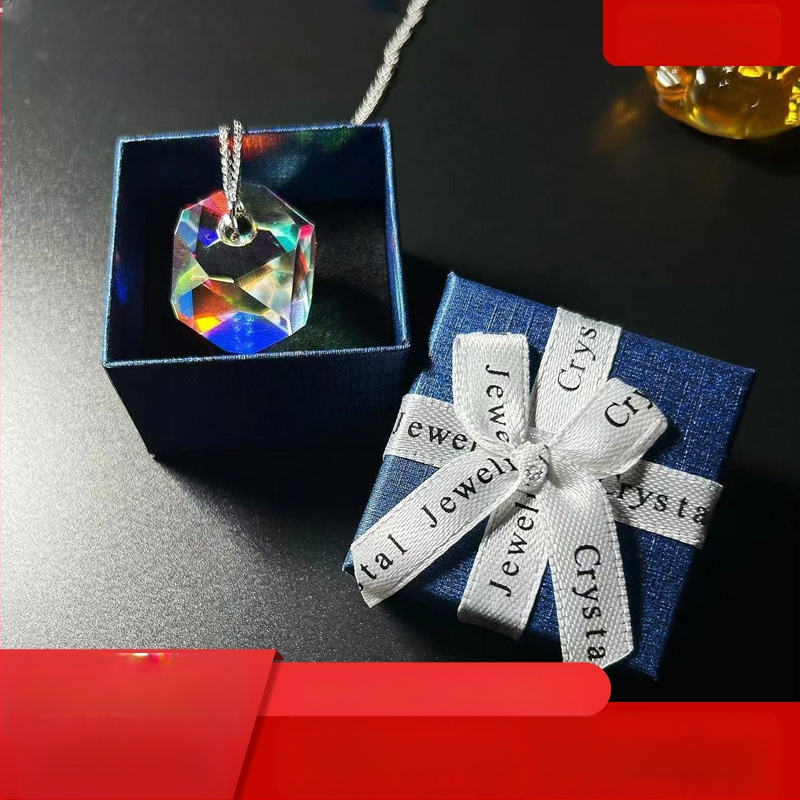 Sun catcher privjesak s optičkim staklom, šarenu prizmu, kubičnim ogledalom i konkavno-konveksnom lećom