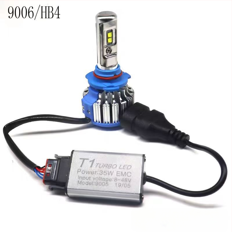 TCYATO T1S LED prednja svjetla za auto H7, H11 i 9005 s LED diodama i vlastitom lećom, aluminijska legura, 12–24V