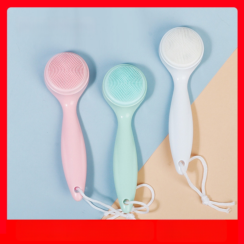 3D χειροκίνητη σιλικόνη βούρτσα καθαρισμού προσώπου με μακριά λαβή για αφαίρεση μαύρων στιγμάτων