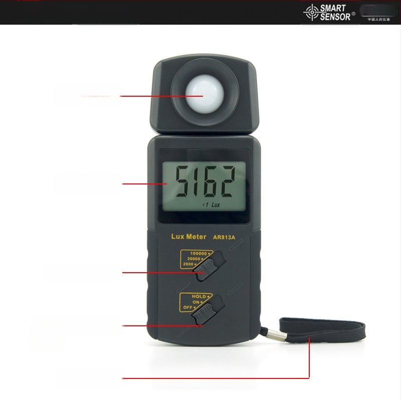 SMART SENSOR AR813A Integrirani ručni mjerač osvjetljenja i luminancije, digitalni fotometar