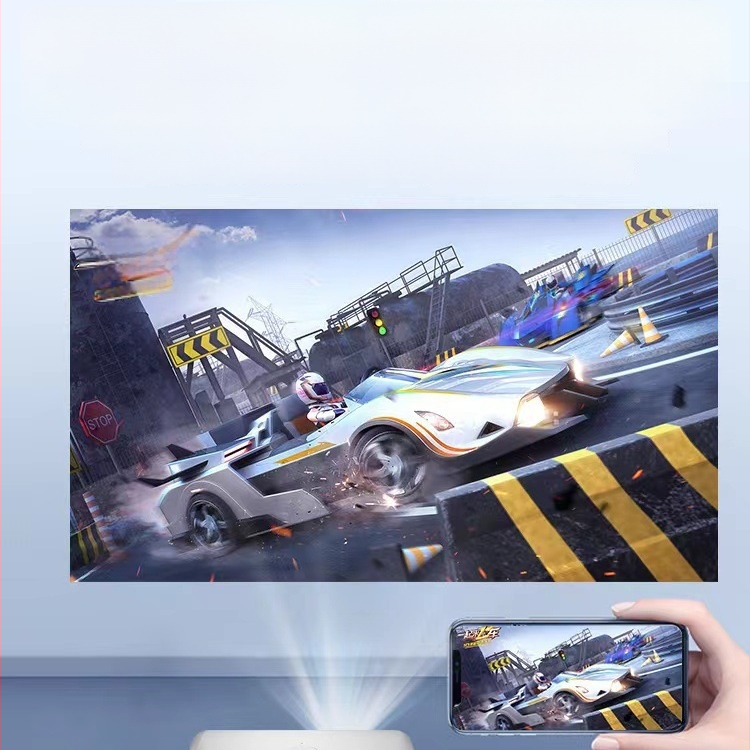 P6 WiFi Android pametni projektor za dom i ured - 1080p, prijenosni, projekcija na bijelu stijenu u spavaćoj sobi i dnevnom boravku