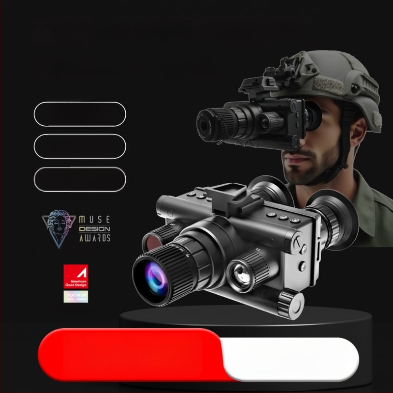 Noćno vidno uređaj na glavi, 4K HD, dvostruka kružna zaslona, za vanjsku upotrebu, infracrveno noćno gledanje