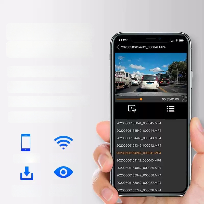 4K dvostruka dash cam s prednjom i stražnjom kamerom, 170° širokokutni kut, noćni vid, nadzor parkiranja