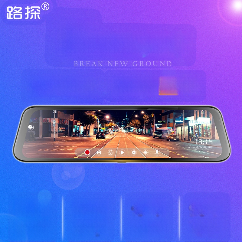 Nova 4K HD DVR za retrovizor, Wi‑Fi, dvostruki objektiv, reprodukcija na telefon, slika vožnje unatrag, zvjezdano noćno vidno, 10-inčni zaslon