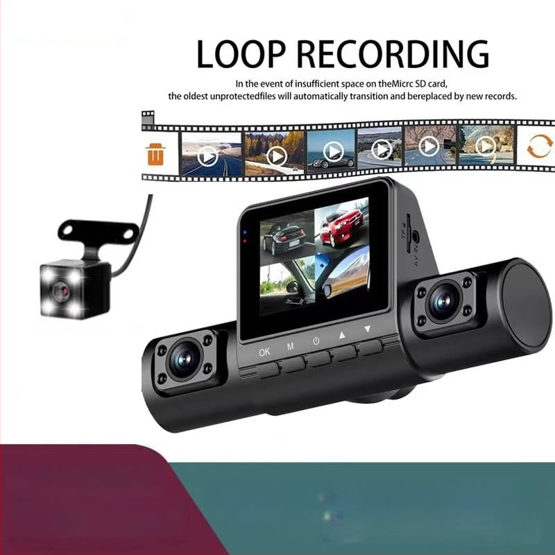 M80Pro auto dash cam s četiri objektiva, HD infracrveno noćno snimanje, ciklično snimanje i slika vožnje unazad