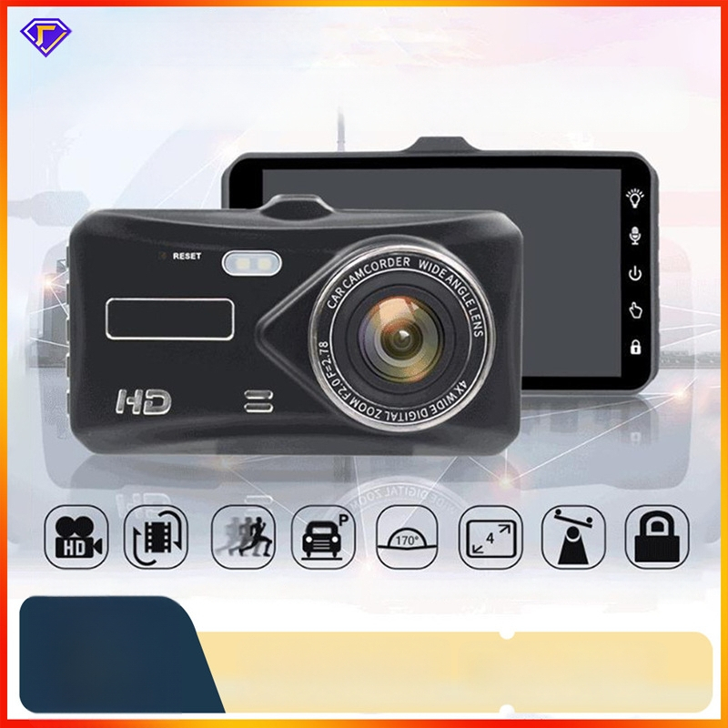 Auto dash cam 1080P, IPS puutetundlik ekraan, ees- ja taga salvestus, öine nägemine, 170° laia nurga