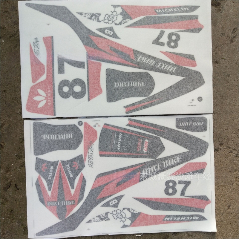 Dekorativne naljepnice za off-road motocikl — mini cross, broj 87, komplet naljepnica za cijeli vozilo