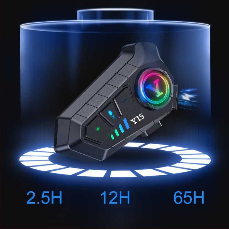 Y15 Bluetooth slušalica za kacigu, IPX6 vodootporna, 3D surround zvuk, Hi-Fi kvaliteta, dugi vijek baterije