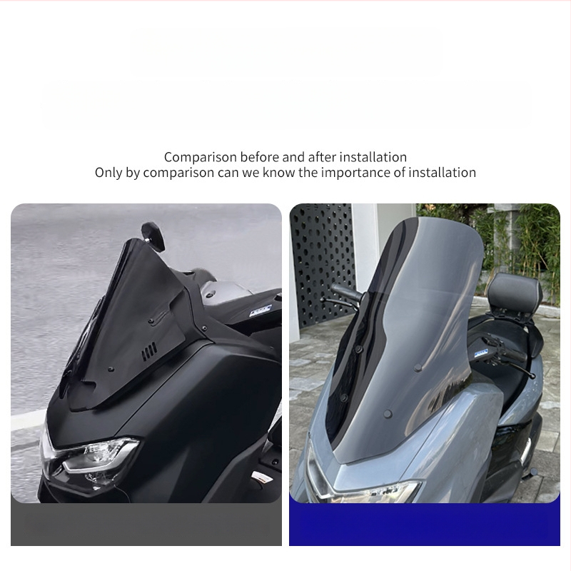 Podignuto vjetrobransko staklo za Yamaha NMAX155, kompatibilno s modelima 2020–2024
