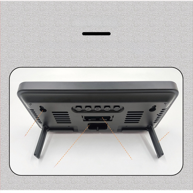 LED ψηφιακό ρολόι γραφείου με ρυθμιζόμενη φωτεινότητα, ξυπνητήρι, 24ωρη ένδειξη και ημέρα της εβδομάδας