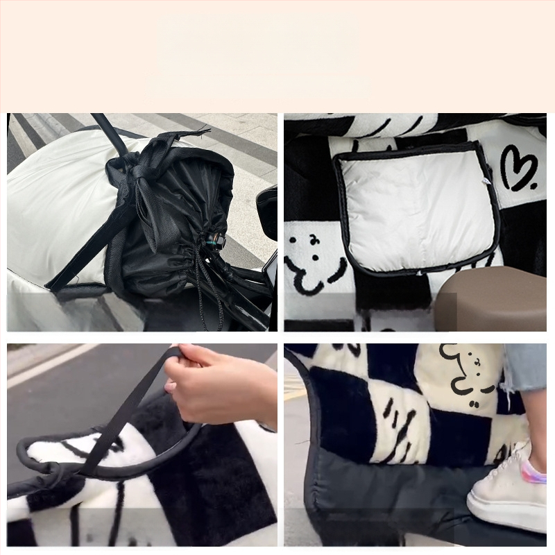 Priekšējā stikla pārklājums motocikliem un elektrotransportam, Oxford audums, ūdensnecaurlaidīgs, viengabala karikatūras stils, manuāla noņemšana