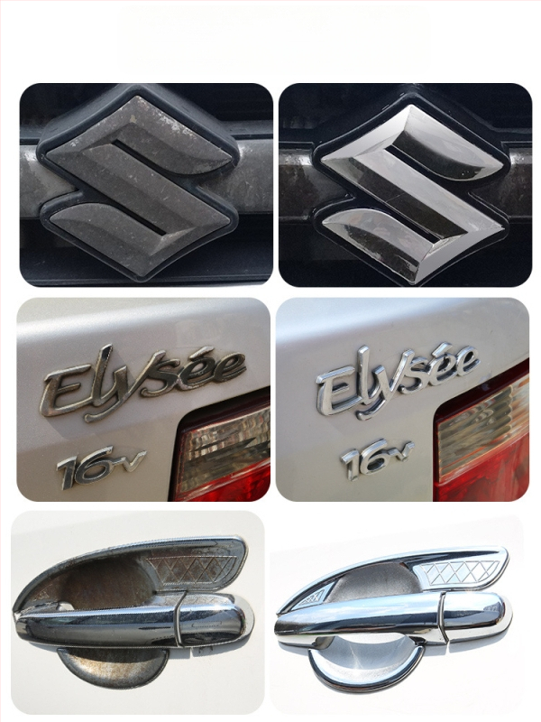 Baodi αφρός καθαρισμού χρωμίου αυτοκινήτου – παράγωντας αφαιρέσεως οξειδώσεων και αποκατάστασης χρωμίου σε λογότυπο, λαβές θυρών, χρωμιωμένες ταινίες παραθύρων και κεντρική μάσκα χρωμίου | Μοντέλο S231 | Υλικό: Υγρό | Κύρια συστατικά: παράγων καθαρισμού χρ