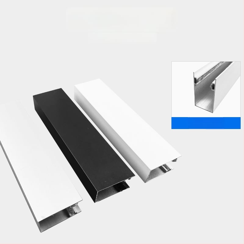 6063 aluminijski kanal za rolete, tiho ekstrudirani profil, kanal za zasjenjivanje, dimenzije 2,5×4,5, jedan otvor