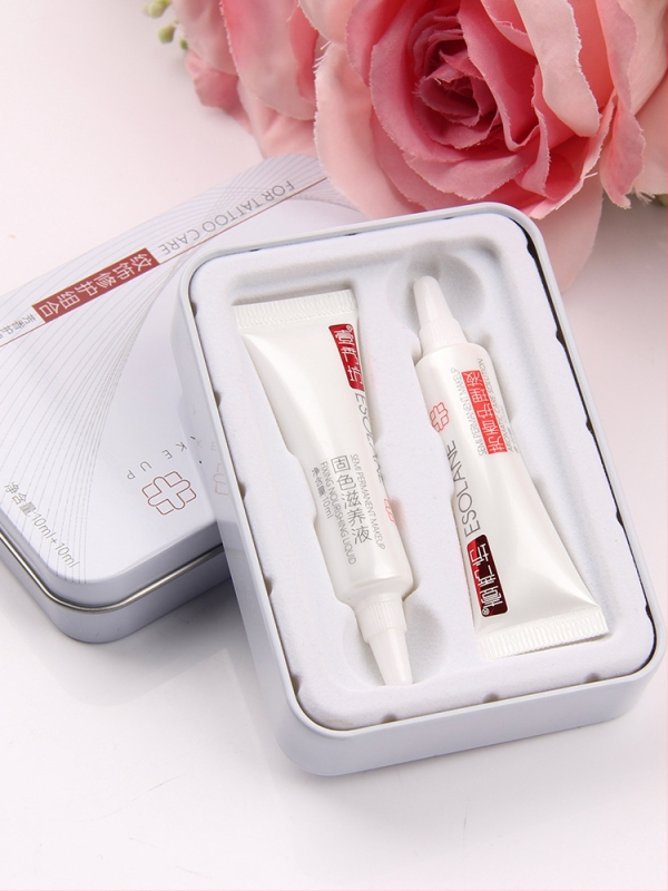 Σετ περιποίησης μετά από ημιμόνιμο μακιγιάζ φρυδιών και χειλιών – κρέμα επισκευής χωρίς κρούστες και ορός αποκατάστασης, 20 ml, Yixiu Square