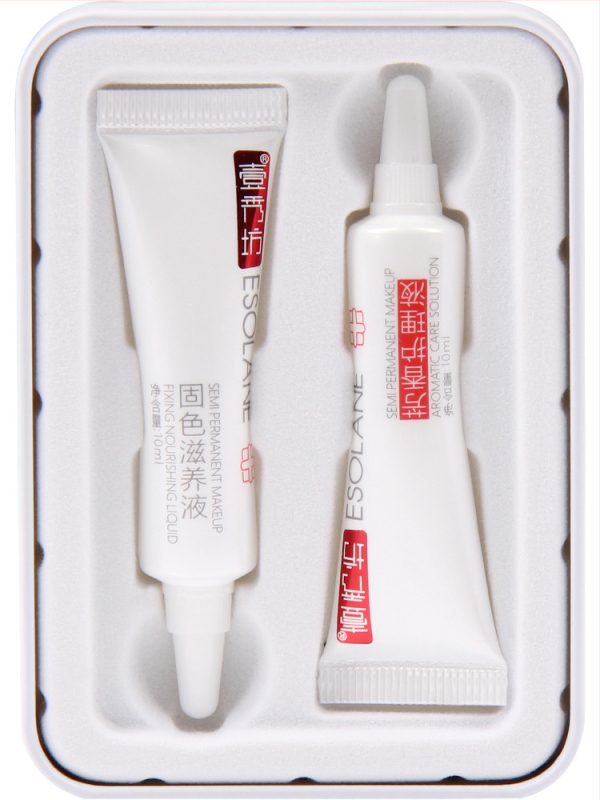 Σετ περιποίησης μετά από ημιμόνιμο μακιγιάζ φρυδιών και χειλιών – κρέμα επισκευής χωρίς κρούστες και ορός αποκατάστασης, 20 ml, Yixiu Square