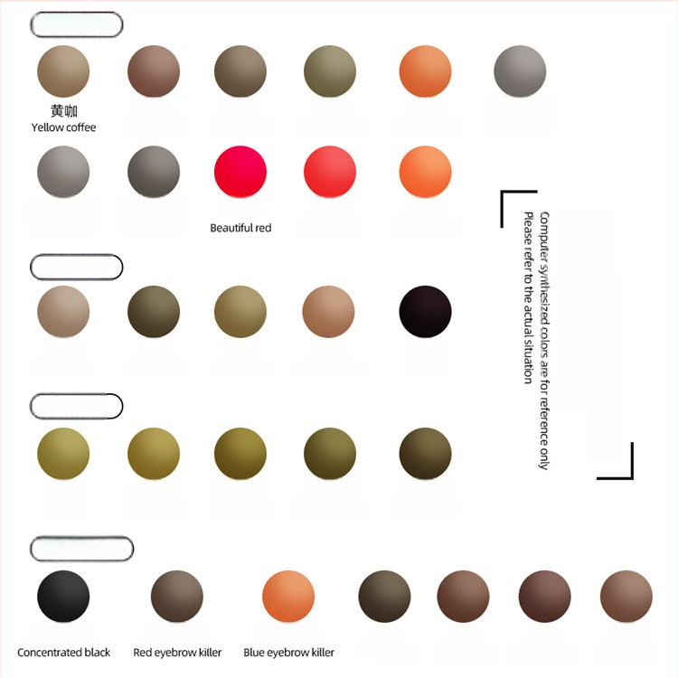 Jinggemeila Ιδιωτικό Σετ Χρωστικού για Τατουάζ Φρυδιών, Γραμμή Ματιών και Χείλη – 15 g Καθαρό Περιεχόμενο, Σετ 30 Τεμάχια, Εξουσιοδοτημένη Ιδιωτική Μάρκα