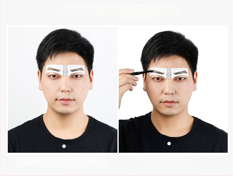 Σετ αυτοκόλλητων φρυδιών Han Zi-Lei για άνδρες – 12 σχήματα φρυδιών για αρχάριους