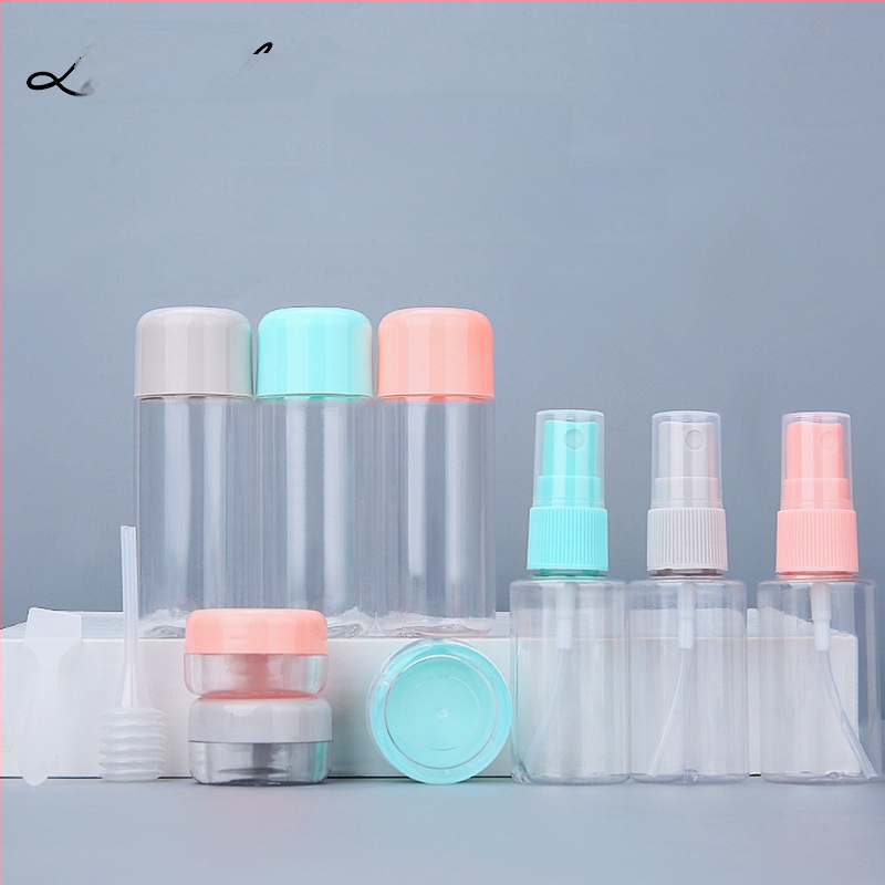 Lamella σετ 8 τεμαχίων ταξιδιωτικά μπουκαλάκια ψεκασμού με αντλία και άδειες φιάλες δειγμάτων, χωρητικότητα 45 ml