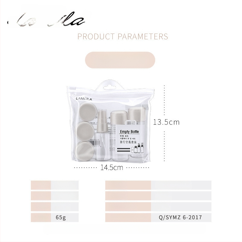 Lamella σετ 8 τεμαχίων ταξιδιωτικά μπουκαλάκια ψεκασμού με αντλία και άδειες φιάλες δειγμάτων, χωρητικότητα 45 ml