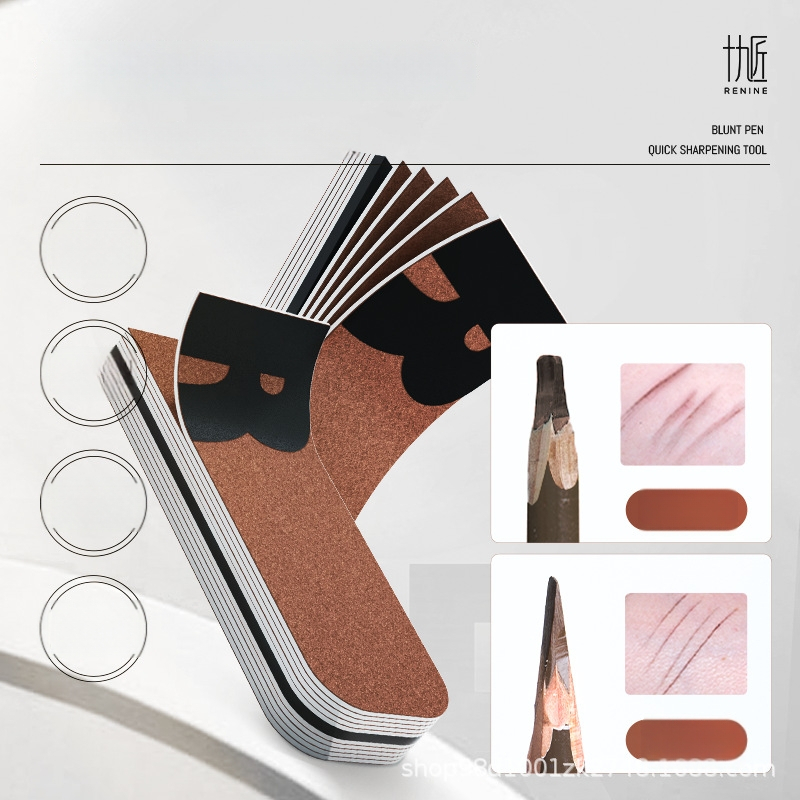 Εργαλείο ακονίσματος μολυβιού φρυδιών με λεπτό γυαλόχαρτο και ταινία λείανσης για καθημερινούς χρήστες