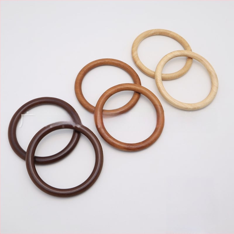 Πλεγμένη τσάντα με ξύλινο χερούλι σε σχήμα δαχτυλιδιού, δρύιμο υλικό, μονόχρωμη, λειτουργία μείωσης βάρους – αξεσουάρ αποσκευών