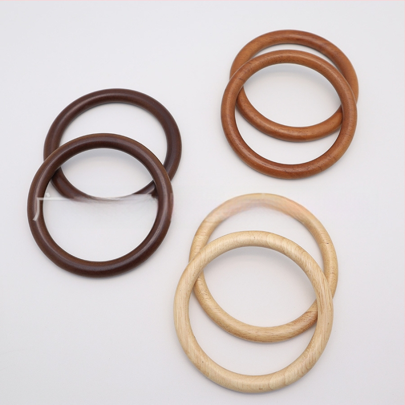 Πλεγμένη τσάντα με ξύλινο χερούλι σε σχήμα δαχτυλιδιού, δρύιμο υλικό, μονόχρωμη, λειτουργία μείωσης βάρους – αξεσουάρ αποσκευών