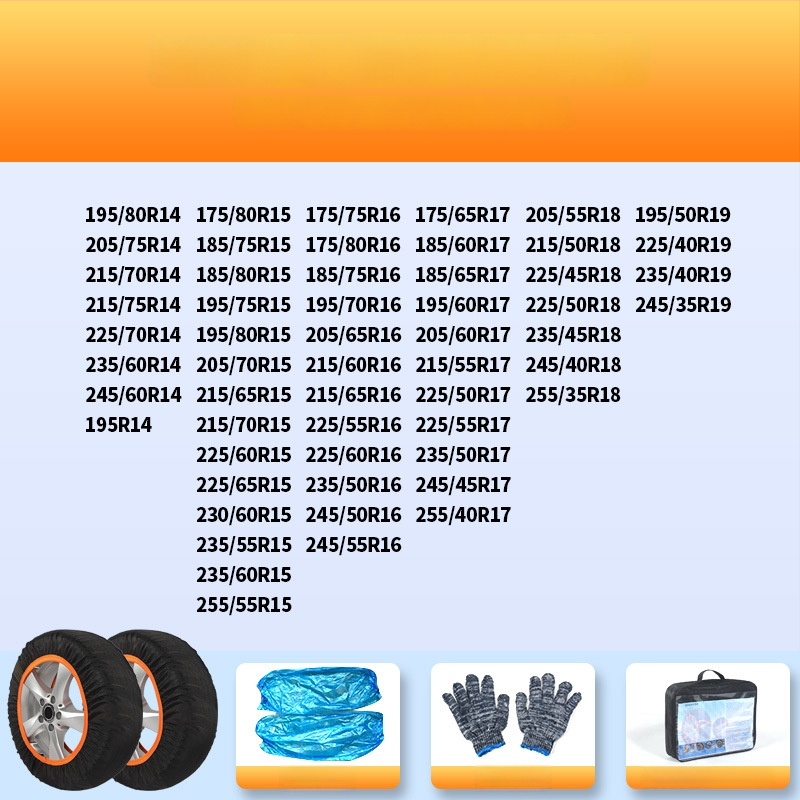 Αντιολισθητικές κάλτσες για ελαστικά για όλα τα μοντέλα – χειμερινή προστασία ελαστικών, βάρος 900–1200, δυνατότητα προσαρμογής