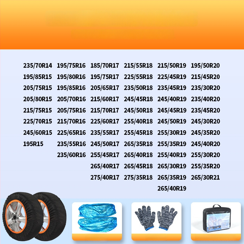 Αντιολισθητικές κάλτσες για ελαστικά για όλα τα μοντέλα – χειμερινή προστασία ελαστικών, βάρος 900–1200, δυνατότητα προσαρμογής