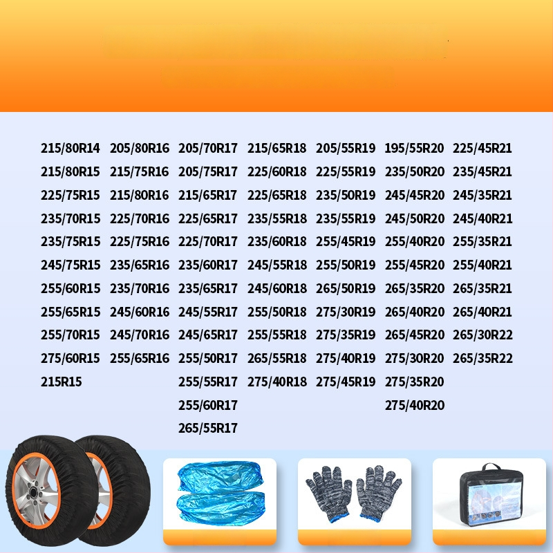 Αντιολισθητικές κάλτσες για ελαστικά για όλα τα μοντέλα – χειμερινή προστασία ελαστικών, βάρος 900–1200, δυνατότητα προσαρμογής