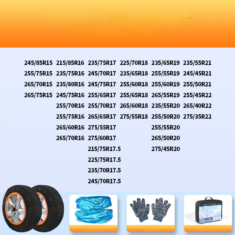 Αντιολισθητικές κάλτσες για ελαστικά για όλα τα μοντέλα – χειμερινή προστασία ελαστικών, βάρος 900–1200, δυνατότητα προσαρμογής