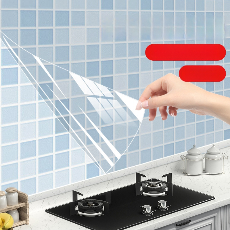 Φιλμ προστασίας τοίχου - PP υλικό, αυτοκόλλητο, αδιάβροχο, αντι-βρωμιά, ανθεκτικό στη μούχλα, κατάλληλο για σαλόνι, μονοχρωματικό σχέδιο.