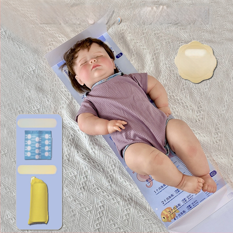 Αυτοκόλλητο τοίχου με μετρητή ύψους – PVC υλικό, χαριτωμένο σχέδιο ζώων, 1 τεμάχιο