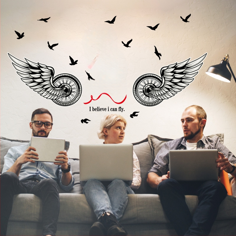 SK6065 PVC αυτοκόλλητο τοίχου - Εμπνευστικός διακοσμητικός σχεδιασμός για γραφείο και σαλόνι, 100% PVC, Premium αυτοκόλλητο τοίχου