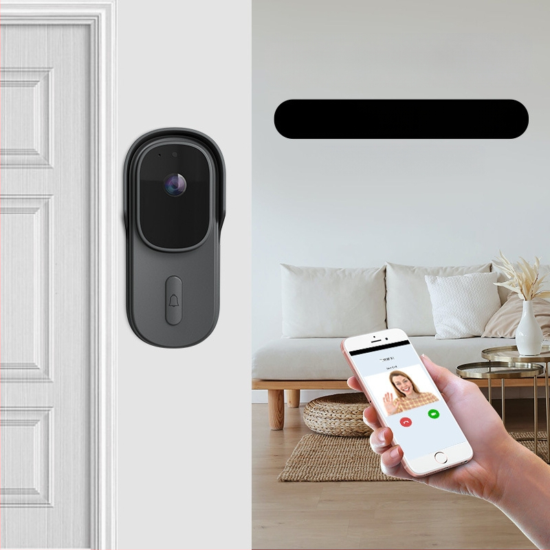 Sonerie video fără fir pentru ușă, cu intercom și schimbare a vocii, monitorizare prin Wi-Fi, consum redus de energie, pentru uz casnic
