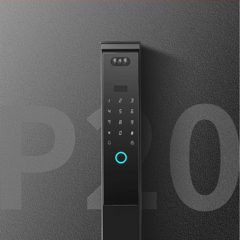 Potpuno automatska brava s otiskom prsta, brava protiv krađe za vrata, pametna brava za stan, elektronička brava s lozinkom, 3D prepoznavanje lica i interkom