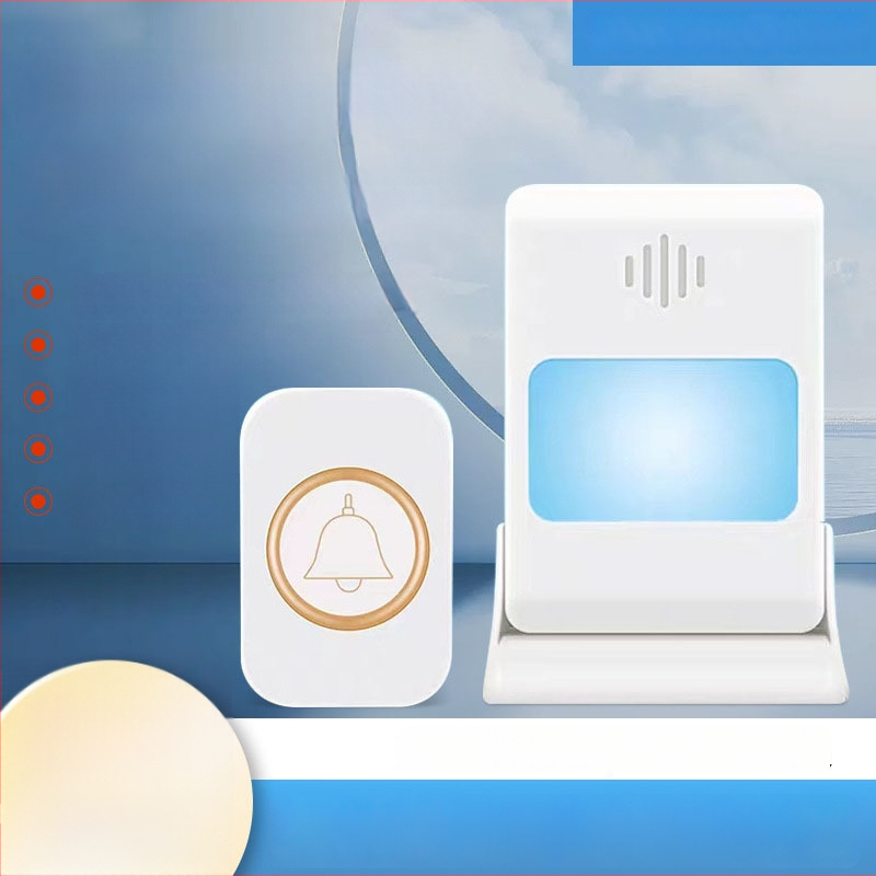 Sonerie wireless cu vibrații și lumini colorate, pager pentru persoane în vârstă și surde, cu baterie litiu și lumină de noapte
