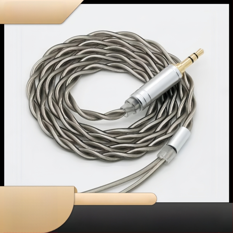 Sivi dvostruko uvijeni koaksijalno štiteni kabel za slušalice MMCX QDCTFZ0.78a2dc – audio upgrade