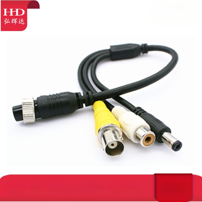 Adapter kabel DVR-u za nadzor u vozilu s avionskim konektorom: BNC ženski, RCA ženski i DC muški
