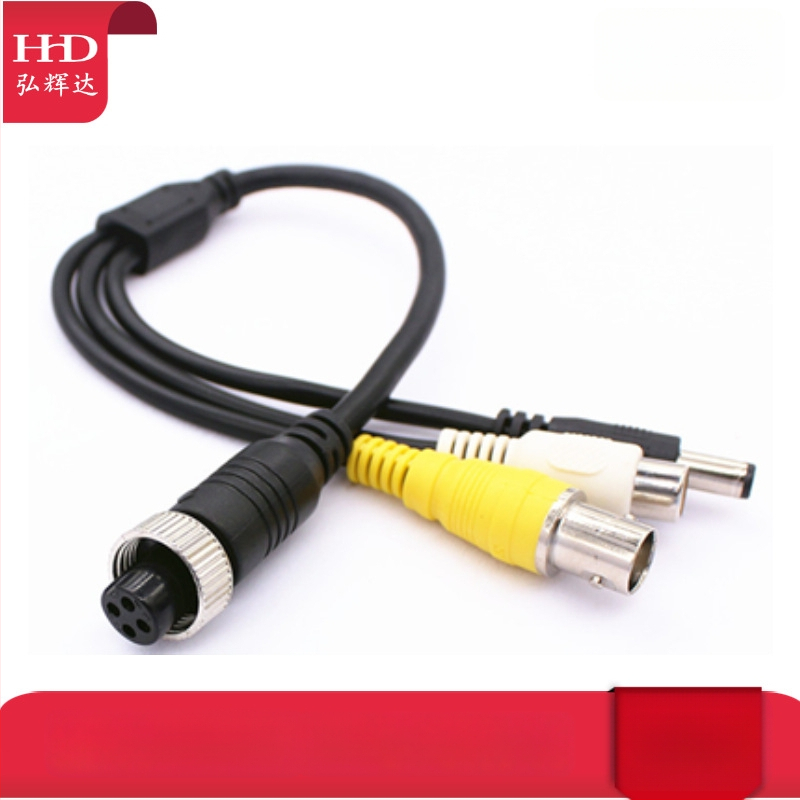 Adapter kabel DVR-u za nadzor u vozilu s avionskim konektorom: BNC ženski, RCA ženski i DC muški