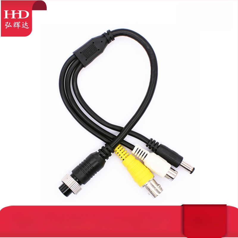 Adapter kabel DVR-u za nadzor u vozilu s avionskim konektorom: BNC ženski, RCA ženski i DC muški