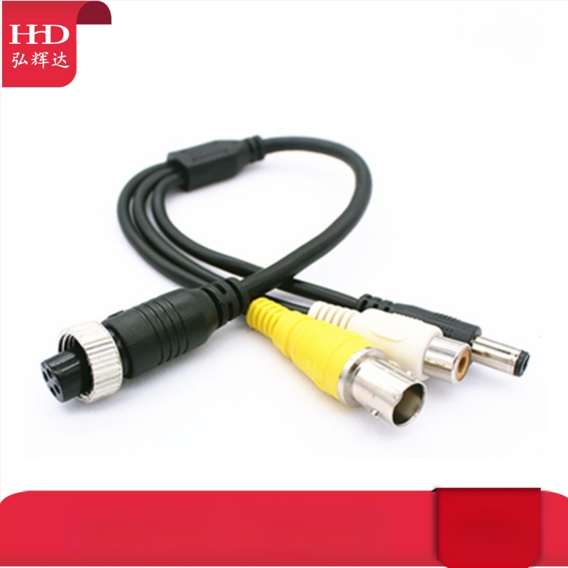 Adapter kabel DVR-u za nadzor u vozilu s avionskim konektorom: BNC ženski, RCA ženski i DC muški