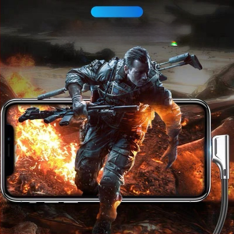 Αντάπτορας ήχου Lightning σε 3,5 mm, 2-σε-1, κράμα ψευδάργύρου, γωνιακή υποδοχή, συμβατός με iPhone 7/8/X/11/12