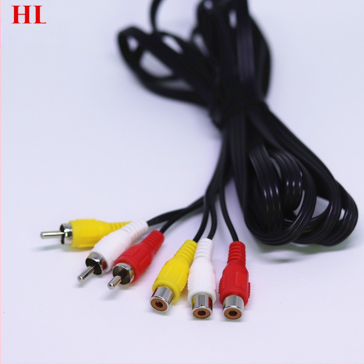 Huali AV produžni kabel, 3 muška na 3 ženska priključka