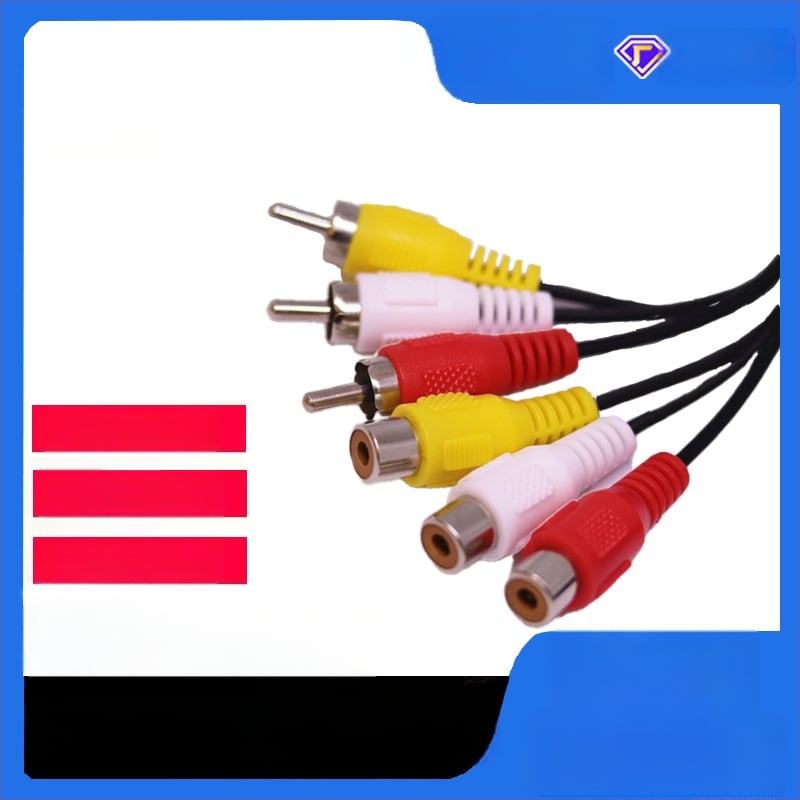 Huali AV produžni kabel, 3 muška na 3 ženska priključka