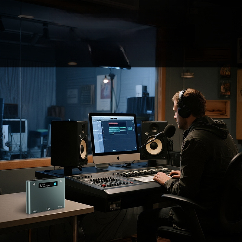 Κάρτα ήχου για ζωντανή μετάδοση, μετατροπέας 2-σε-1 στερεο, συμβατό με Apple, Huawei, Vivo, Xiaomi και Samsung κινητά (MX-108; μάρκα MX)